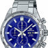 Casio Edifice EFR-574D-2AVUEF Herren-Chronographenuhr aus Edelstahl mit blauem Zifferblatt