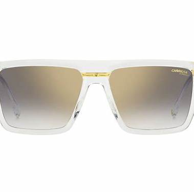 Carrera Victory C 03/S 900/FQ Unisex Sunglasses - Crystal Frame, Grey Gradient Gold Mirror Lenses