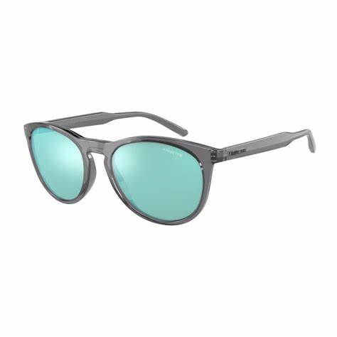 Arnette Gorgon AN4299 2786-25 Men's Sunglasses - Transparent Gray Frame, Light Azure Mirror Teal Lenses