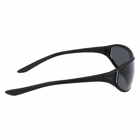 Nike Aero Swift DQ0803 010 Unisex Wrap-Around Sunglasses – Matte Black Frame, Dark Grey Lenses