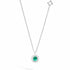 Recarlo P77CC001_SM 18K White Gold Necklace with Emerald and Diamonds