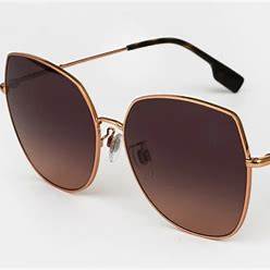 Burberry BE3136D 1337G9 Damen-Sonnenbrille - Gestell in Roségold, Gläser mit violettem Farbverlauf