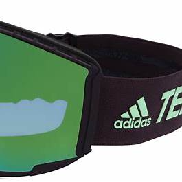 Adidas SP0039 92Q Unisex Snow Goggles - Blue Frame, Green Mirror Lenses