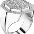 Swarovski 5651380 Dextera Cocktail Ring - Octagon Shape, White Crystals, Rhodium-Plated