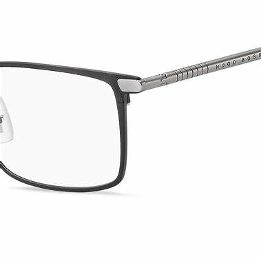 BOSS 1226/F 003 Men's Eyeglasses - Matte Black Titanium Frame, Rectangular Shape