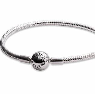 Pandora 590728-19 Moments Snake Chain Bracelet - Sterling Silver, 19cm