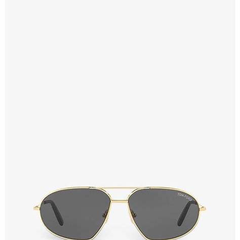 Tom Ford FT0771 30A Men's Sunglasses - Shiny Gold Frame, Smoke Lenses