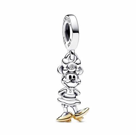 Pandora 792559C01 Disney 100th Anniversary Minnie Mouse Dangle Charm - Two-Tone