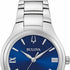 Bulova Lady Sutton Automatic 96L319 Women's Watch - 34mm Stainless Steel Case, Blue Dial, Stainless Steel Bracelet