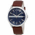 Reloj para hombre Armani Exchange AX2133 Hampton con esfera azul y correa de cuero marrón