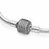 Pandora 590723CZ-20 Moments Snake Chain Bracelet with Pavé Clasp - Sterling Silver, 20 cm