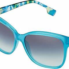 BOSS Orange 0060/S FLA-08 Women's Sunglasses - Transparent Blue Frame, Grey Gradient Lenses