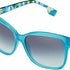 BOSS Orange 0060/S FLA-08 Women's Sunglasses - Transparent Blue Frame, Grey Gradient Lenses