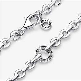 Pandora 592777C01-16 Pulsera de cadena Signature Pavé Bold - Plata de ley, 16cm