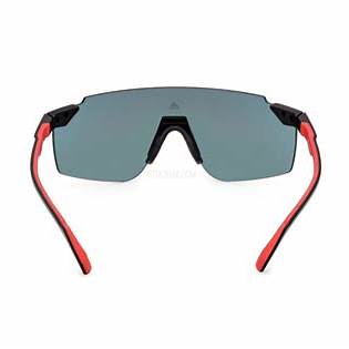 Adidas SP0056 02L Unisex Sport Sunglasses - Matte Black Frame, Roviex Mirror Lenses