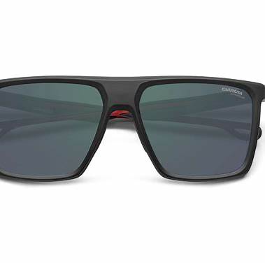 Carrera 4019/S BLX-Q3 Unisex Sunglasses - Matte Black Frame, Green Polarized Lenses