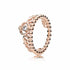 Pandora 180880CZ-48 Princess Tiara Crown Ring - 14k Rose Gold-Plated, Size 48