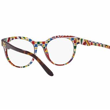 Dolce & Gabbana DG 3334 3217 52 Gafas de Mujer - Habana con montura de acetato Barrow blanco