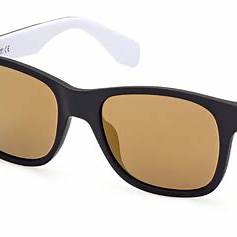 Adidas Originals OR0060-F 02G Unisex Sunglasses - Matte Black Frame, Brown Mirror Lenses