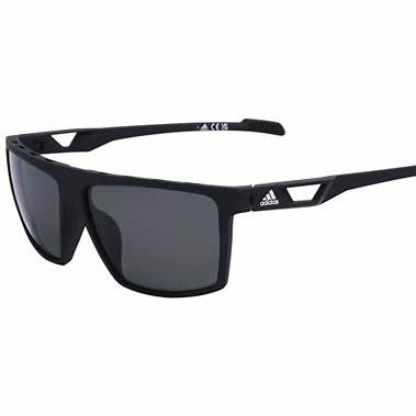 Adidas SP0083 02A Unisex Sunglasses - Matte Black Frame, Smoke Polarized Lenses