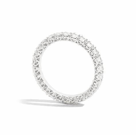 Recarlo R01GD738 Women's Diamond Eternity Ring - 18K White Gold, 1.60ct