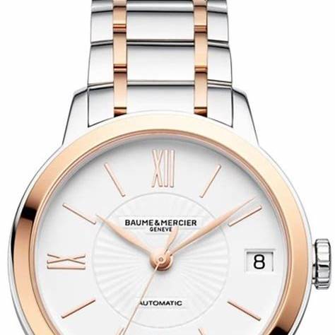 Baume & Mercier Classima 10269 Reloj Automático Mujer - 31mm Esfera Blanca, Pulsera Bicolor