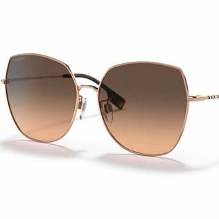 Burberry BE3136D 1337G9 Damen-Sonnenbrille - Gestell in Roségold, Gläser mit violettem Farbverlauf