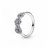 Pandora 190786C01-54 Triple Pansy Flower Ring - Sterling Silver, Size 54