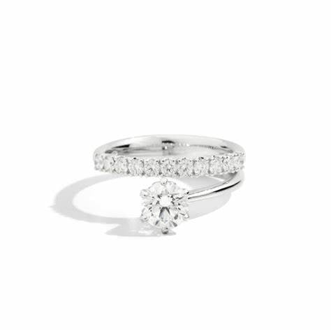 Recarlo R01SF014/048-14 Damen-Diamantring - 18K Weißgold, 0,48ct