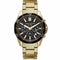 Armani Exchange AX1958 Men's Chronograph Watch - Gold-Tone Stainless Steel Bracelet, Black Dial