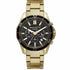 Armani Exchange AX1958 Men's Chronograph Watch - Gold-Tone Stainless Steel Bracelet, Black Dial