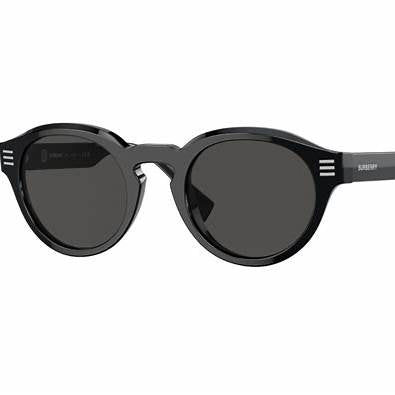 Burberry BE4404 3001/87 Unisex Sunglasses - Black Frame, Dark Grey Lenses