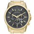 Armani Exchange AX1721 Men's Chronograph Watch - Gold-Tone Stainless Steel Bracelet, Grey Dial