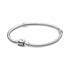 Pandora 598816C00-17 Moments Barrel Clasp Snake Chain Bracelet - Sterling Silver, 17 cm