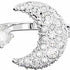 Swarovski 5677139 Sublima Open Ring - Crescent Moon, White Crystals, Rhodium-Plated