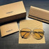 Burberry Oliver BE3125 1003/8K Unisex Aviator Sunglasses - Gunmetal Frame, Yellow Lenses