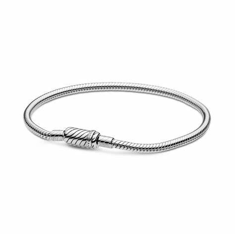 Pandora 590122C00-21 Moments Sliding Magnetic Clasp Snake Chain Bracelet - 21cm