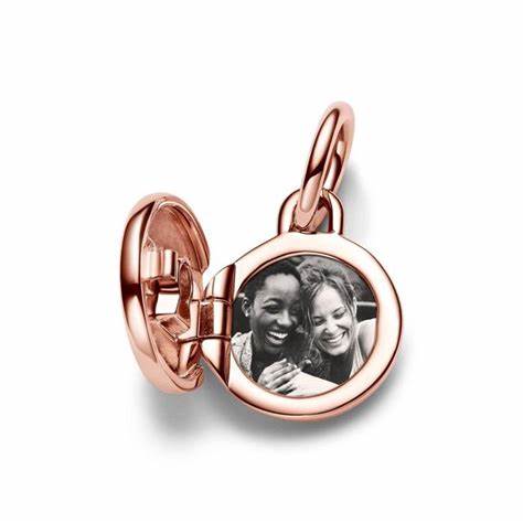 Pandora 783080C01 ME Hearts Medallion Charm - 14k Rose Gold-Plated