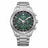 Citizen CA4600-89X Men's Eco-Drive Chronograph Watch - 43mm Green Dial, Stainless Steel Bracelet