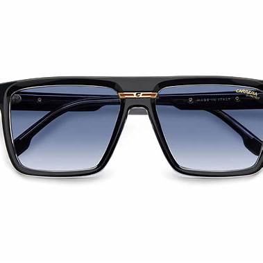 Carrera Victory C 03/S 7C5/08 Unisex Sunglasses - Black Crystal Frame, Grey Blue Gradient Lenses