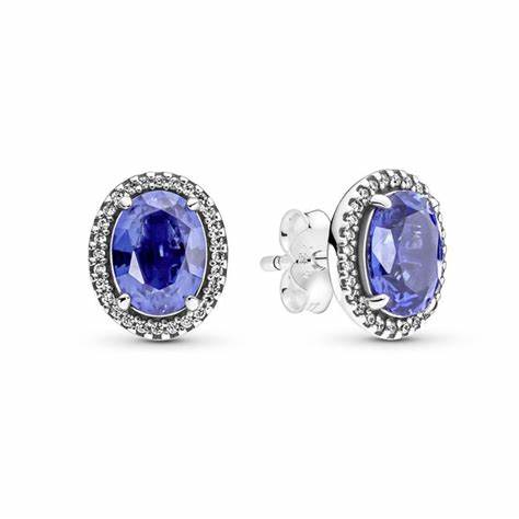 Pandora 290040C01 Sparkling Statement Halo Stud Earrings - Sterling Silver