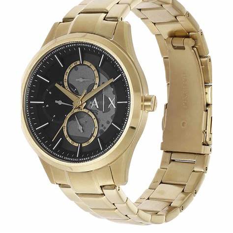 Reloj de hombre Armani Exchange AX1875 Dante multifunción de acero inoxidable en tono dorado