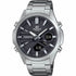 Casio Edifice EFV-C120D-1AEF Herren Analog-Digitaluhr, schwarzes Zifferblatt, Edelstahlarmband