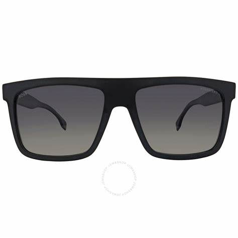 BOSS 1440/S 003-WJ Men's Sunglasses - Matte Black Frame, Grey Polarized Lenses