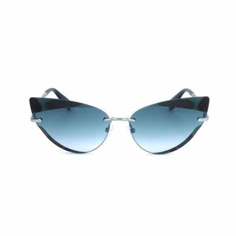 Adidas Originals OR0016 6490W Women's Sunglasses - Shiny Blue Frame, Blue Mirror Lenses