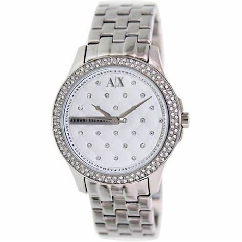 Reloj de mujer Armani Exchange AX5215 de acero inoxidable en tono plateado