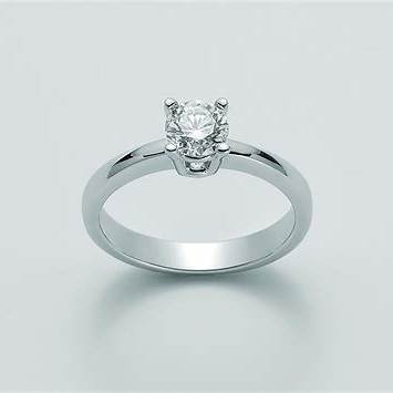 Miluna LID1928-D40 Women's 18K White Gold Solitaire Diamond Ring