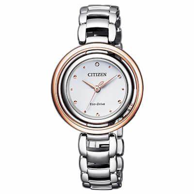 Reloj Citizen L Mae EM1130-83D Eco-Drive para mujer - 26mm Esfera nacarada, brazalete acero