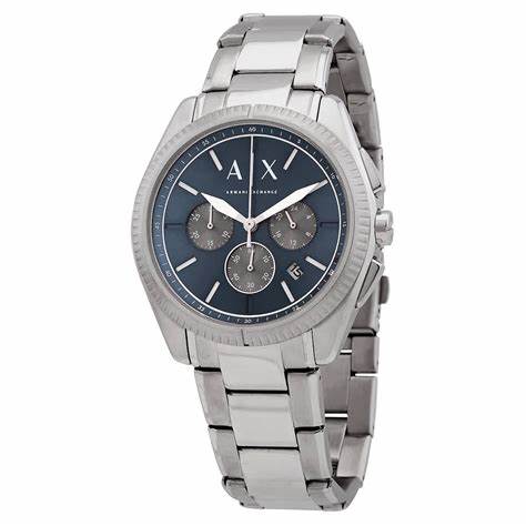 Reloj cronógrafo de acero inoxidable con esfera azul para hombre Armani Exchange AX2850