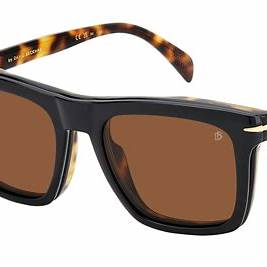 Occhiali da sole David Beckham DB 7000/CS WR7-SP 53 - Montatura avana nero, lenti oro